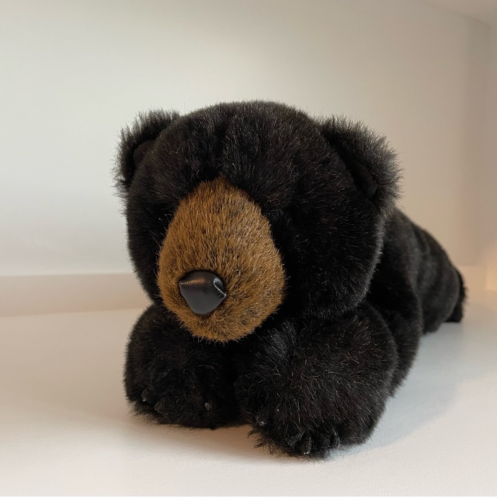 Ditz Designs Grizzly Bear‎ Plush Weighted Brown Black 16” Stuffed Animal